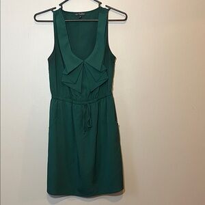 BeBop Emerald Green Sleeveless Ruffle-Front Mini Dress